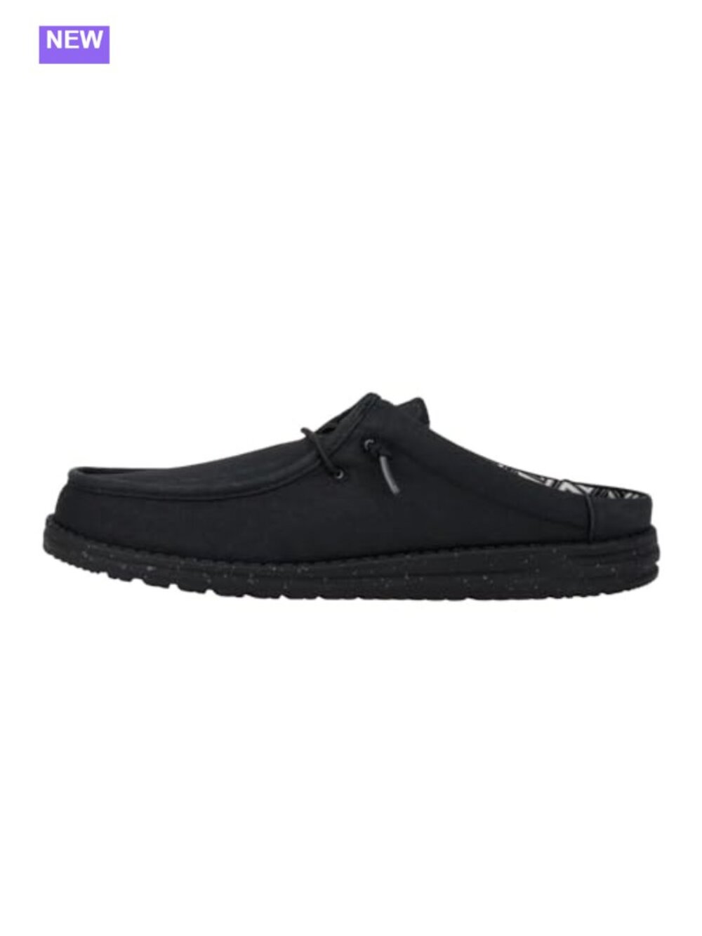 Stretch Canvas Slip On Mule Loafer Casual Comfort Shoe
